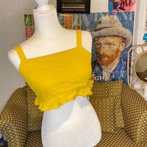 Yellow MinkPink Crop top